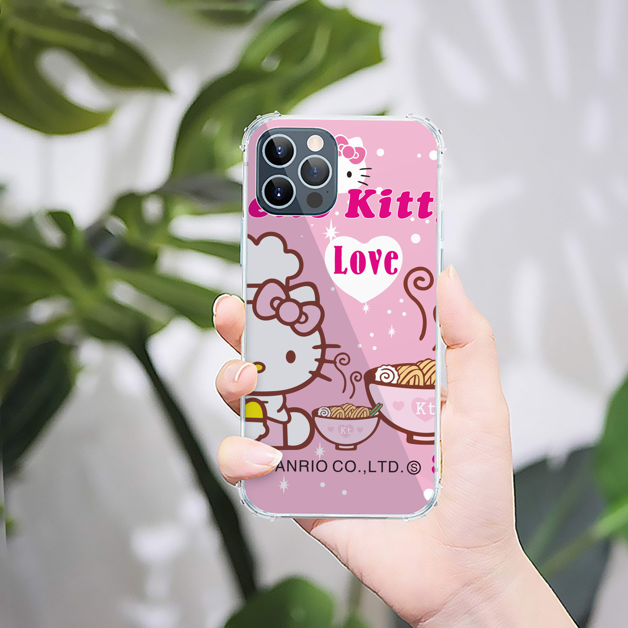 （画像用） Hello Kitty ハローキティ 【iPhone 12シリーズ対応】透明スマホケース（クリアソフトケース）